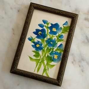 SOLD* Blue Flowers Original Watercolor Artwork